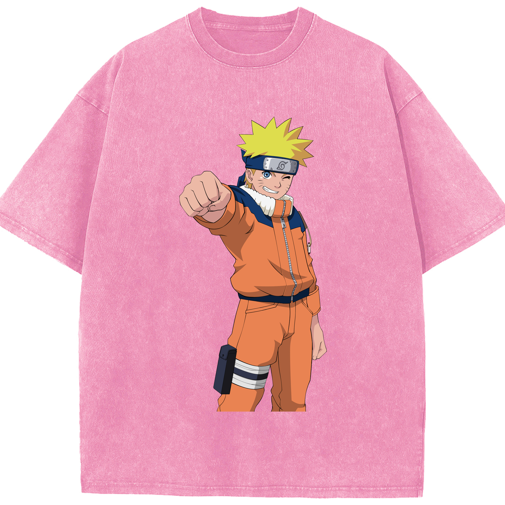 （画像用） NARUTO -ナルト- うずまき ナルト Uzumaki Naruto 綿100% ヴィンテージ風 半袖Tシャツ（フロントプリント）